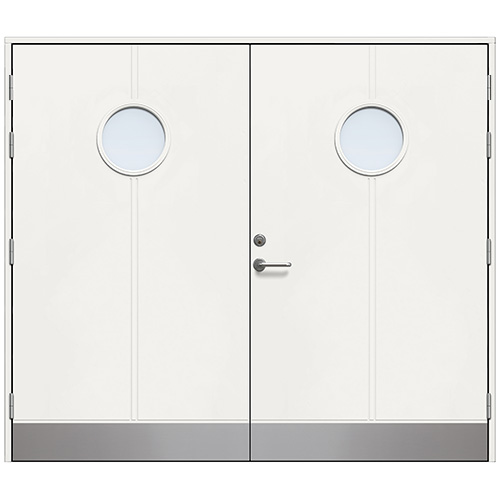 Slagport Lerhamn 2400 x 2100 mm, Vit, Frostat glas