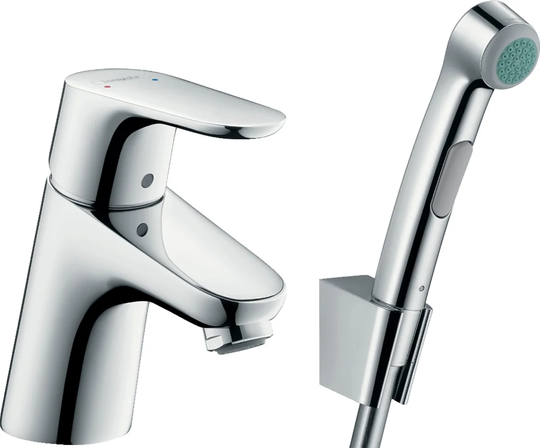 Hansgrohe Tvättställsblandare Focus 70 Med Bidettehanddusch - Krom