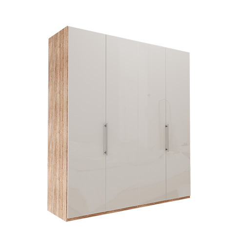 Garderob Atlanta - Ljus rustik ek 236 cm, 200 cm, Utan kornisch / ram