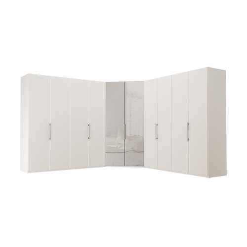 Garderob Atlanta - Vit 236 cm, Vit, 200 + walk-in + 200