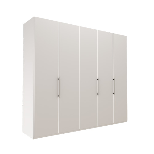 Garderob Atlanta - Vit 236 cm, 250 cm, Utan kornisch / ram