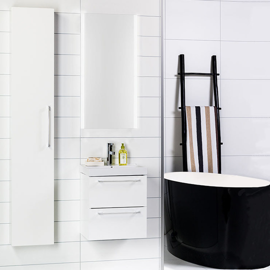 Möbelpaket Noro Day med Deco Spegel Matt Vit