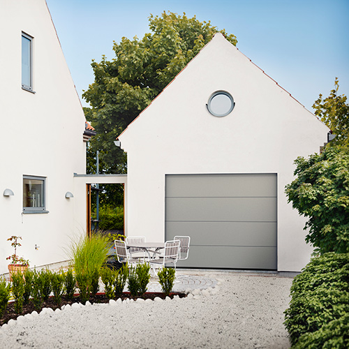 Garageport Advant Complete - Slät 2400 x 2000, Antracitgrå, Aperto motor